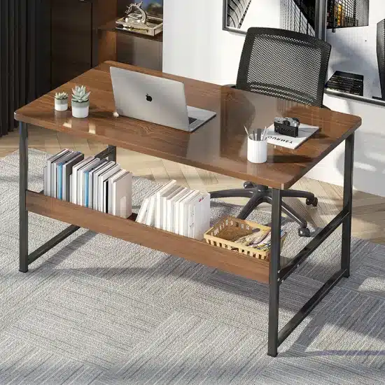 Multi purpose wooden table for (office, study, gaming & work station) with metal base