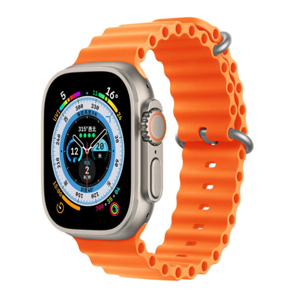 Apple iWatch Ultra 2 49mm Titanium Case with orange ocean band