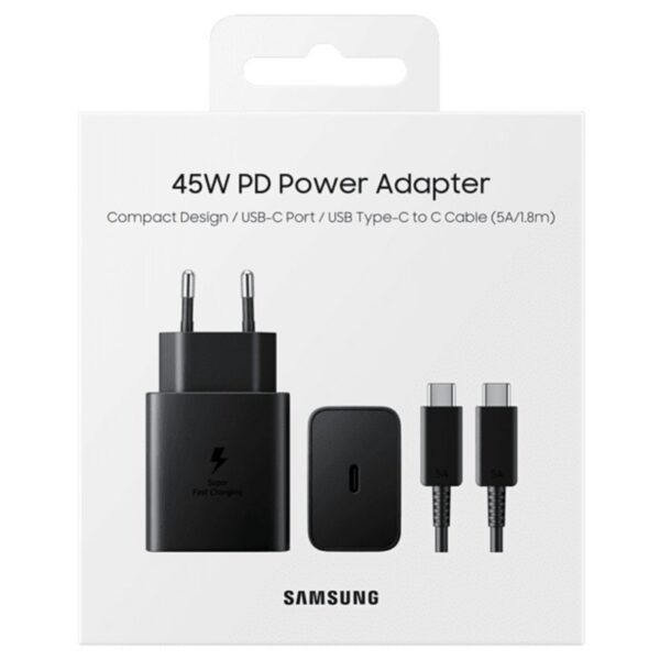 Samsung 45w Super Fast Charger With Type C To C Cable