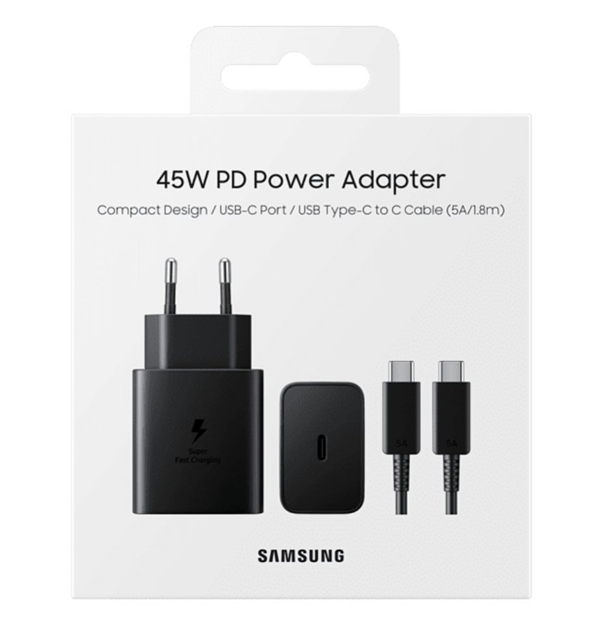 Samsung 45w Super Fast Charger With Type C To C Cable