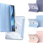 ipad 10th gen and ipad 11, ipad air book cover with transparent back